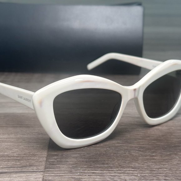 SAINT LAURENT CATE EYE IVORY SUNGLASSES SL 423 - Picture 2 of 12